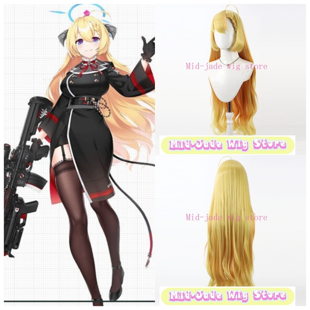 Gaming Accessories Korea - Blue Archive Wanibuchi Agari Cosplay-Perücke, gelber