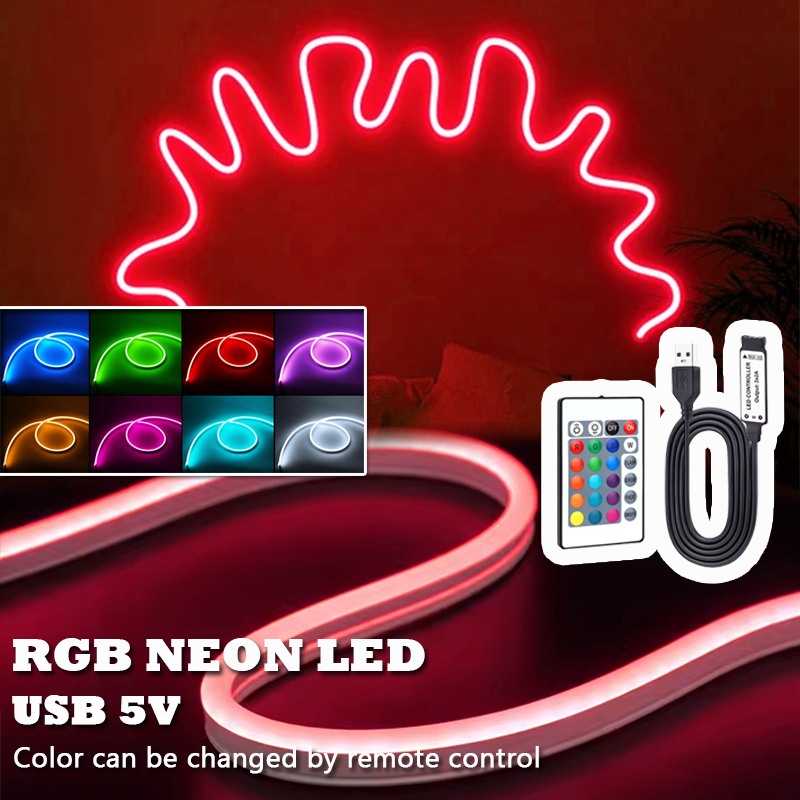 Gaming Accessories Led - 5V flexible LED-Lichterkette, RGB-Neonlichter, USB-RGB-LED-Neon-Lichterkette, Steuerung