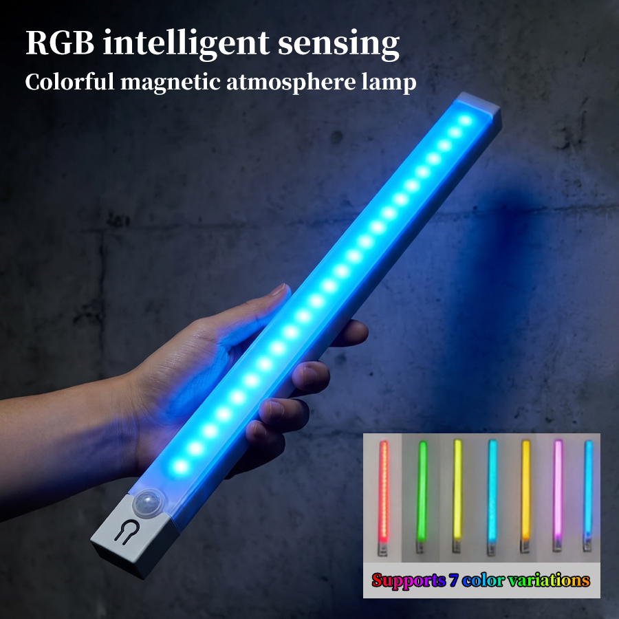 Gaming Accessories Led - LED-Schranklampe mit Bewegungssensor, wiederaufladbare magnetische Lichtleiste,