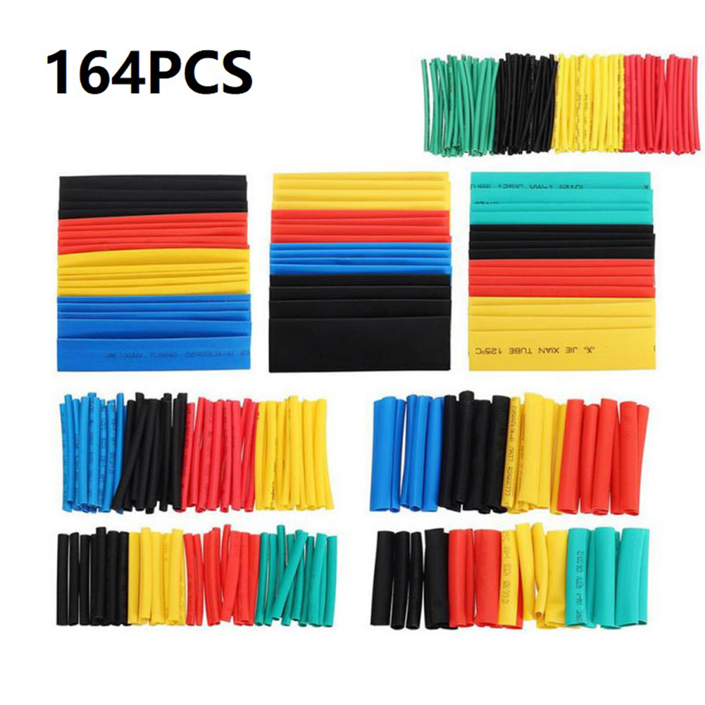 Sleeved Cable Kit - 164 Stück Schrumpfschlauch-Set, thermobeständiger Schlauch, Schrumpfschlauch,
