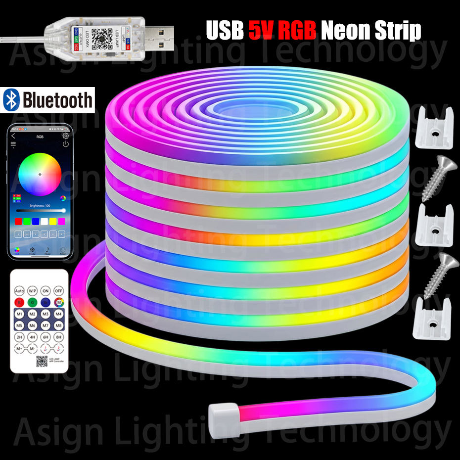 Gaming Accessories Led - Intelligente RGB-Neon-Lichtleiste 5V USB 1m-10m IP65