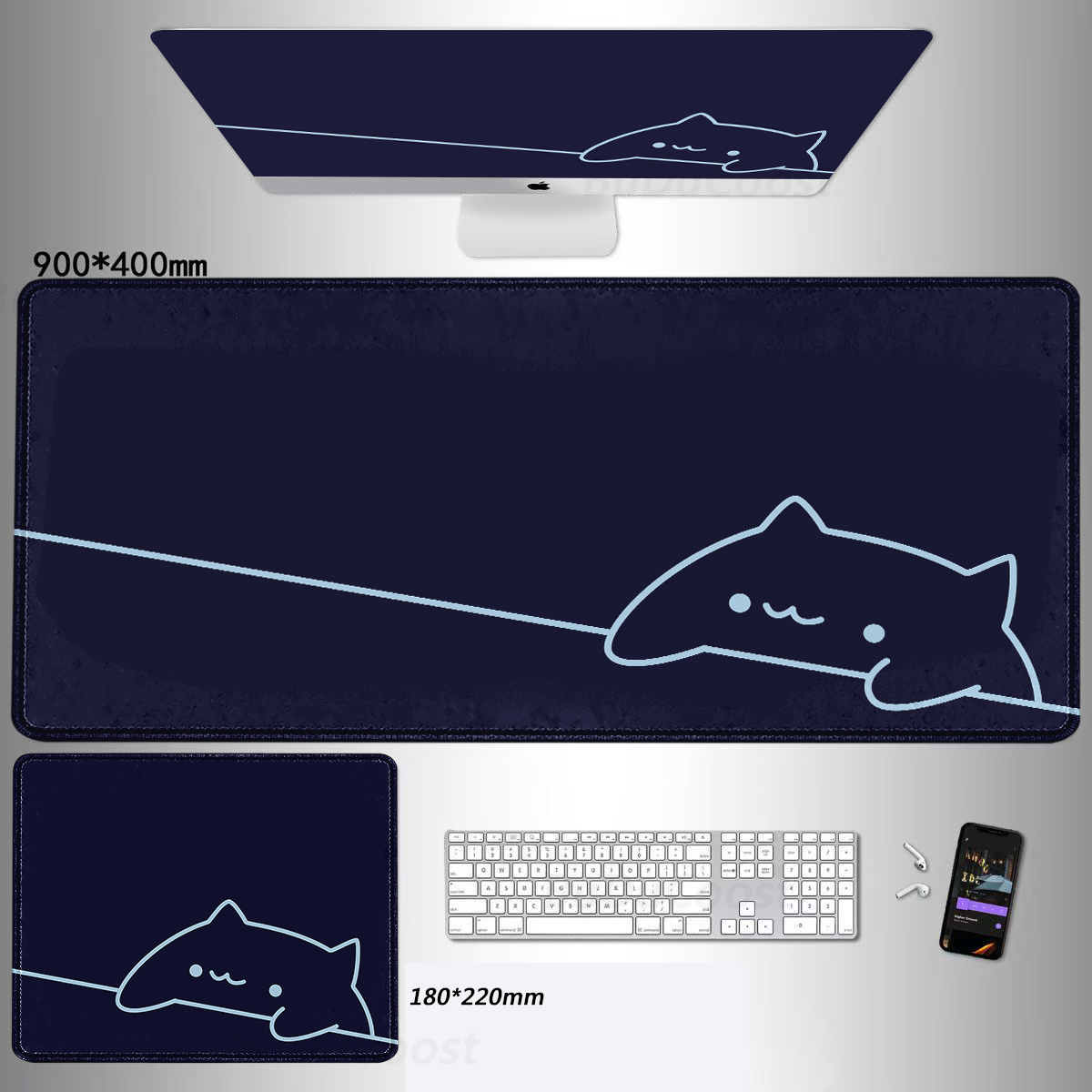 Desk Corner Mat - Gaming-Erweiterungspad mit HD-Druck, Gaming-Tastaturpad, niedliche kleine