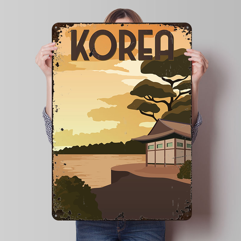 Gaming Accessories Korea - Korea Reise-Poster, Bedruckte Wandkunst, Retro Vintage