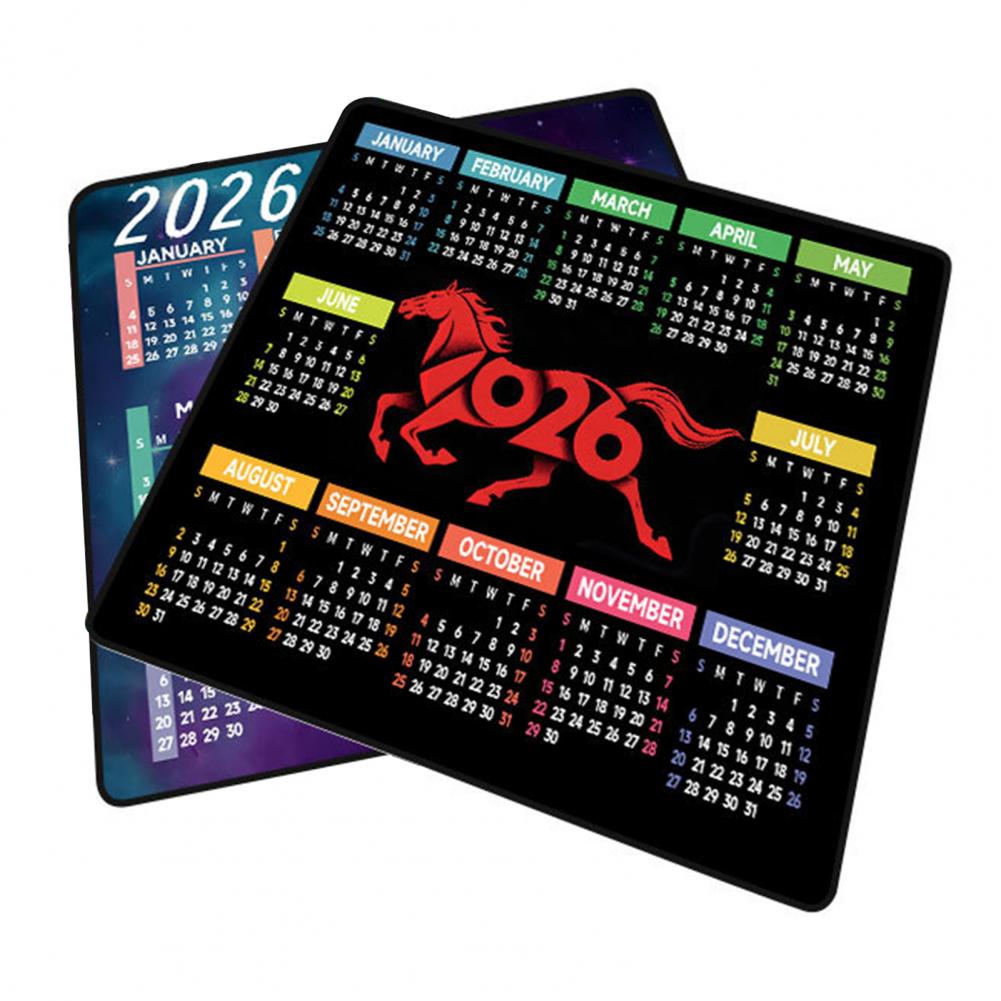 Gaming Accessories For Desk - 2026-Kalender-Mauspad, wasserdicht, für Zuhause, Büro, Gaming,
