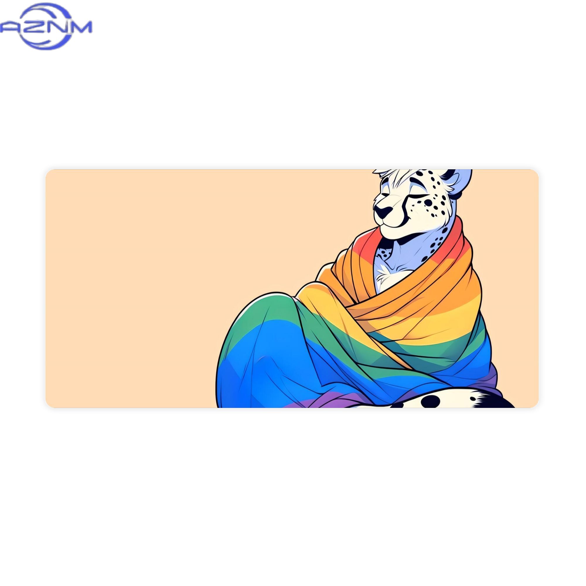 Desk Corner Mat - Bequeme, flauschige Schreibtischunterlage mit Geparden- und