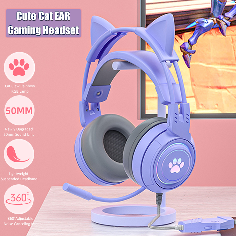 Gaming Accessories For Kids - Niedliche Katzen ohr Gaming-Kopfhörer mit Mikrofon