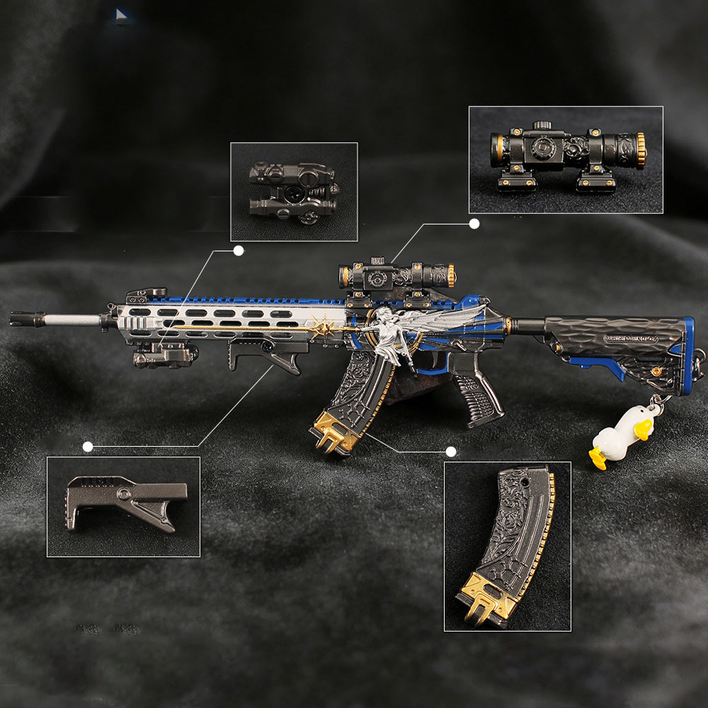 Gaming Accessories For Kids - 22cm Abnehmbare Spielzeugpistole Schlüsselanhänger Metallmodell Ausstellungs-