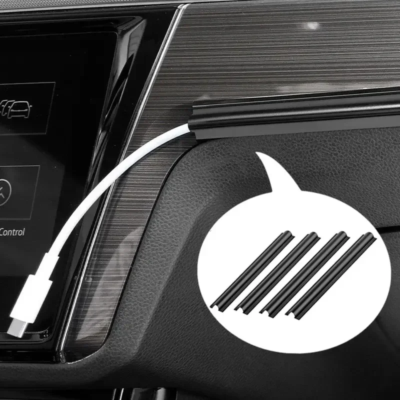 Sleeved Cable Kit - 4-teiliges, schlankes Auto-Kabel-Organizer-Set, universelle Hülsen für