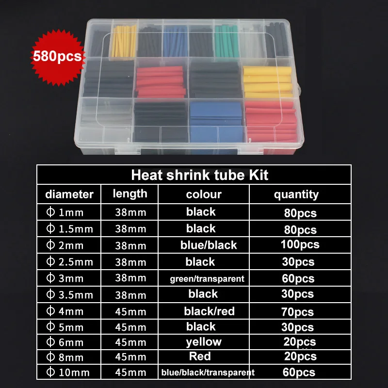 580 teile/satz wasserdichtes S – Sleeved Cable Kit Bewertung und Preis