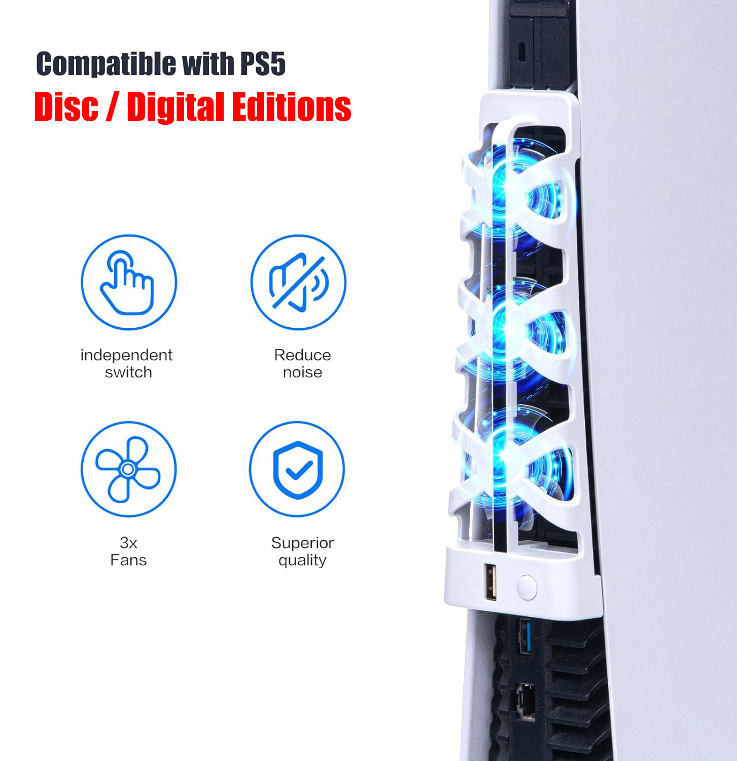 Für PS5: Leiser Kühlventilator – Gaming Accessories Playstation Bewertung und Preis